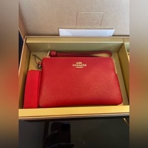 Coach Red wristlet